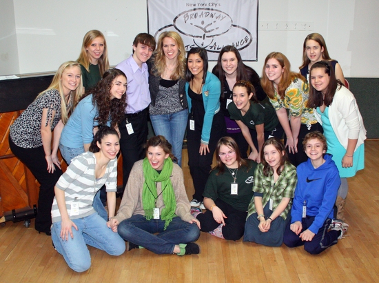 Lauren Kennedy with the students of Broadway Artists Alliance Photo